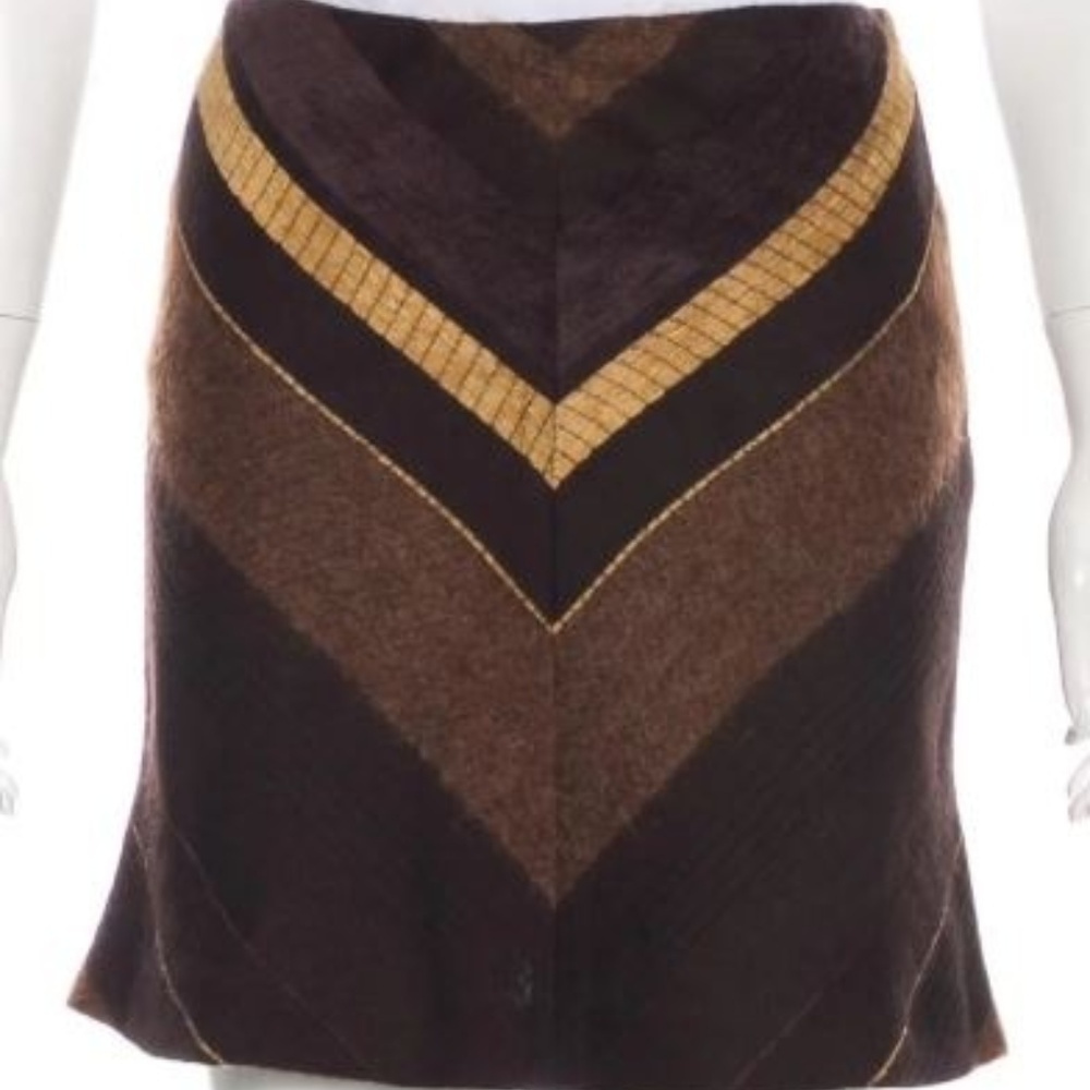 Chloé Wool & Mohair-Blend Mini Skirt